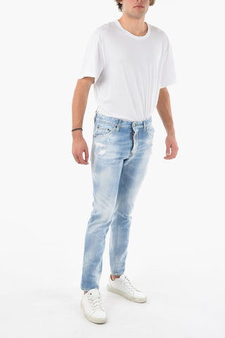 Distressed-Jeans COOL GUY mit Logo-Patch auf der Rückseite