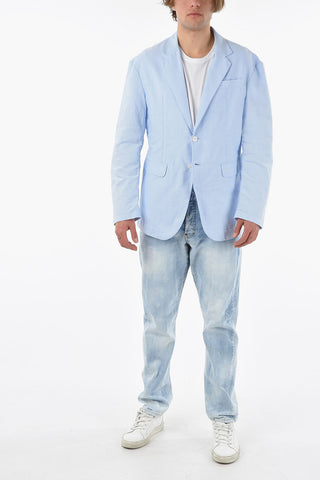 SUPER RELAX Blazer with Flap Pocket and Notch Lapel