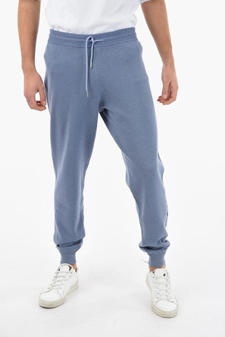 Wool-blend Joggers with Lettering Logo Print