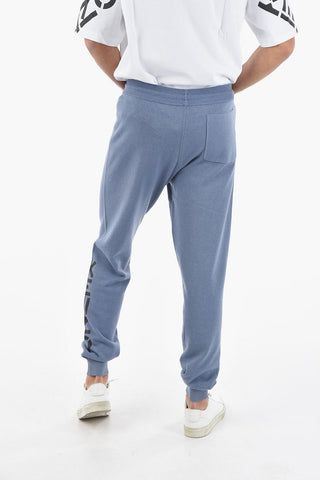 Wool-blend Joggers with Lettering Logo Print