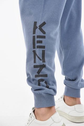 Wool-blend Joggers with Lettering Logo Print
