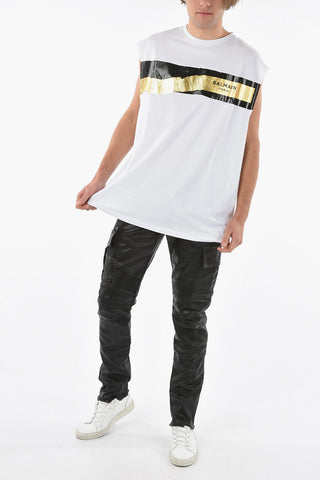 Logo Printed Sleeveless T-shirt