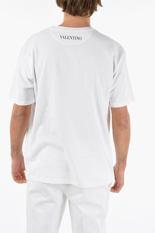 Crewneck T-shirt with DRAGON GARDEN Print