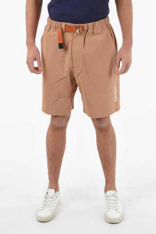 Textured-cotton Shorts with Industrial Belt