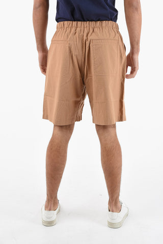 Textured-cotton Shorts with Industrial Belt