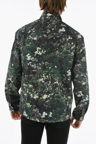 Floral-printed Over Shirt with Breast Pocket