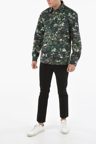 Floral-printed Over Shirt with Breast Pocket