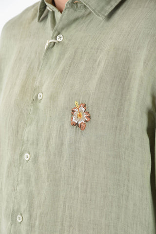 Front Embroidered Flax BOND Shirt