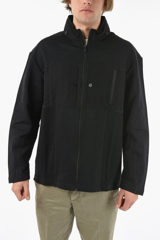 Felpa Hoodie con Cappuccio Estraibile e Dettagli a Costine
