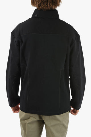 Felpa Hoodie con Cappuccio Estraibile e Dettagli a Costine