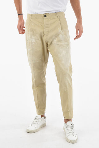 Cropped HAND ME DOWN Trousers with Paint-splash Pattern