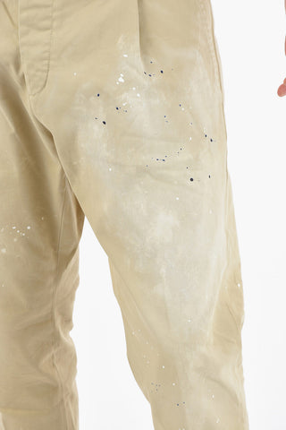 Cropped HAND ME DOWN Trousers with Paint-splash Pattern