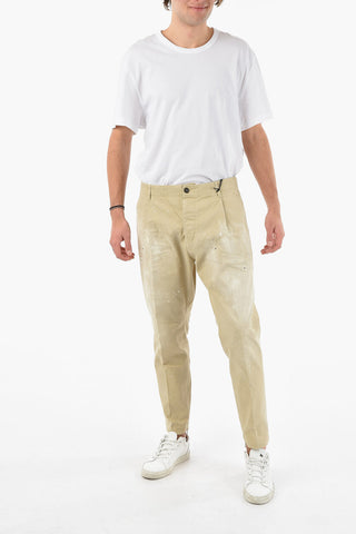 Cropped HAND ME DOWN Trousers with Paint-splash Pattern