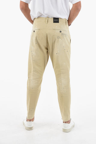 Cropped HAND ME DOWN Trousers with Paint-splash Pattern