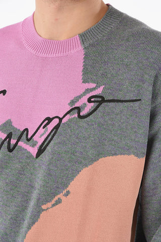 Wool-blend Oversized Sweater with KENZO HOMMAGE Jacquard