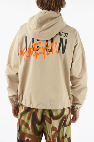 ICON Zip-up Hoodie Windbreaker with Back Maxi Logo