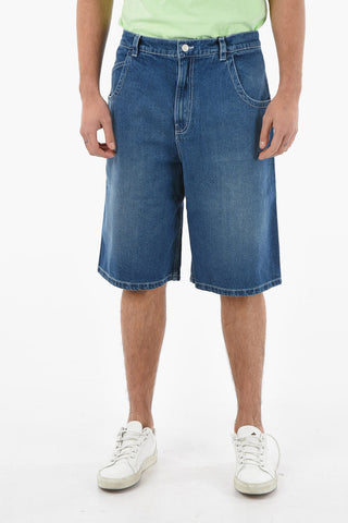 Shorts in Denim a Gamba Diritta