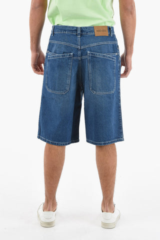 Shorts in Denim a Gamba Diritta