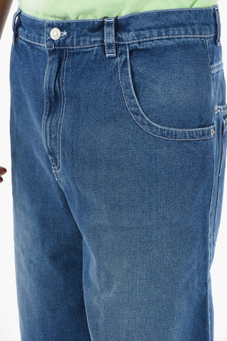 Shorts in Denim a Gamba Diritta