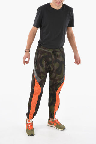 Camouflage Pattern Joggers with Lettering Logo