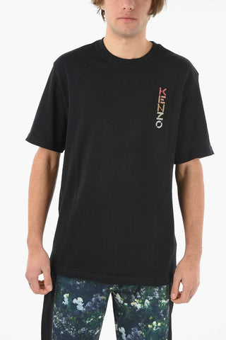 Relax Fit T-shirt with Embroidered Lettering Logo