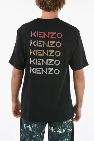 Relax Fit T-shirt with Embroidered Lettering Logo