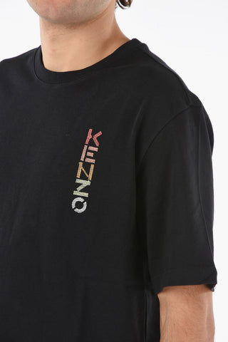 Relax Fit T-shirt with Embroidered Lettering Logo
