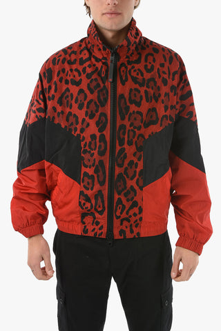HOT ANIMALIER Leopard-printed Zip-up Windbreaker