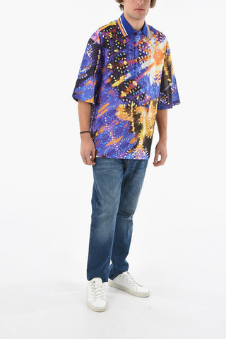 Cotton-batiste Shirt in LUMINARIE Print with Breast Pocket