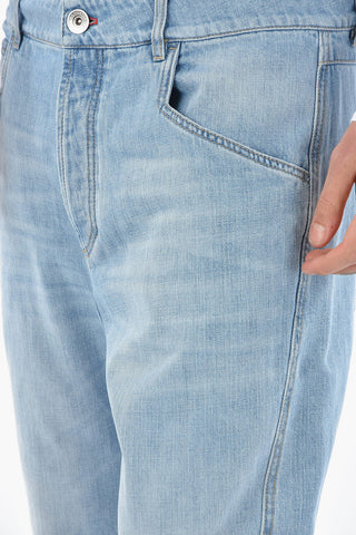 Contrasting Seams Loose Fit Jeans