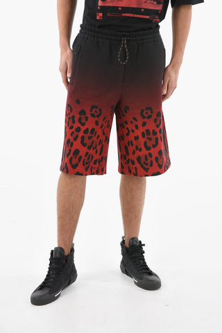 HOT ANIMALIER Jogger Short with Leopard Print