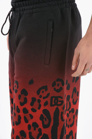 HOT ANIMALIER Jogger Short with Leopard Print