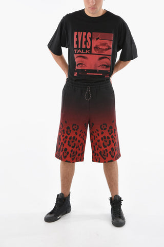 HOT ANIMALIER Jogger Short with Leopard Print