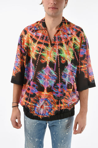Cotton-batist Hawaiian Shirt with LUMINARIE Print
