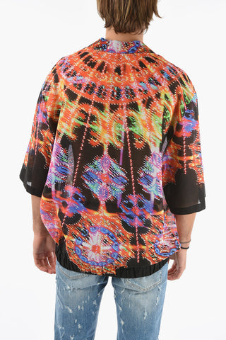 Cotton-batist Hawaiian Shirt with LUMINARIE Print