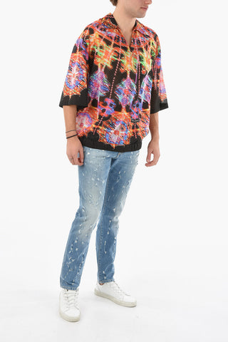 Cotton-batist Hawaiian Shirt with LUMINARIE Print
