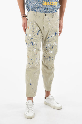 Jeans SKIPPER Crop con Motivo Schizzi di Vernice 18cm