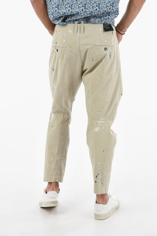Jeans SKIPPER Crop con Motivo Schizzi di Vernice 18cm