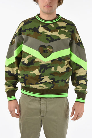 Camo-printed Sweatshirt with DG Logo