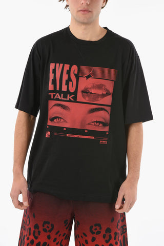 HOT ANIMALIER T-shirt Oversize con Stampa EYES TALK