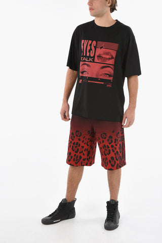 HOT ANIMALIER T-shirt Oversize con Stampa EYES TALK