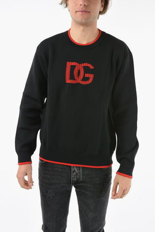 Tech-fabric Sweater with Embroidered DG Logo