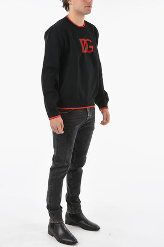 Tech-fabric Sweater with Embroidered DG Logo