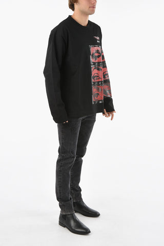 HOT ANIMALIER Long-sleeved T-shirt with EYES TALK Print
