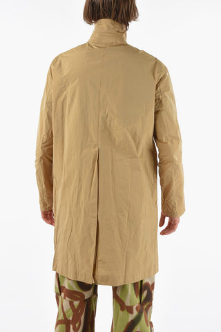 Trench Coat with Collar and Flap Pocket