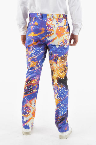Cotton Flared Pants with LUMINARIE Print