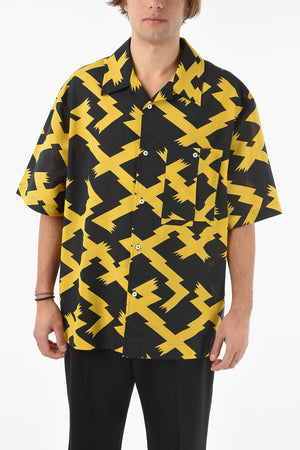 Graphic-printed Short-sleeved Shirt with Breast Pocket