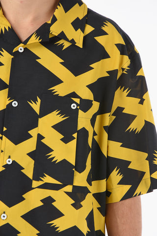 Graphic-printed Short-sleeved Shirt with Breast Pocket