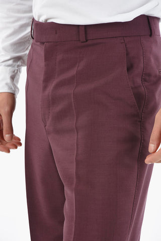 Pantaloni Chino In Lana Regular Fit
