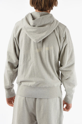 MM10 Brushed-cotton Zip-up Hoodie with Embroidered Logo